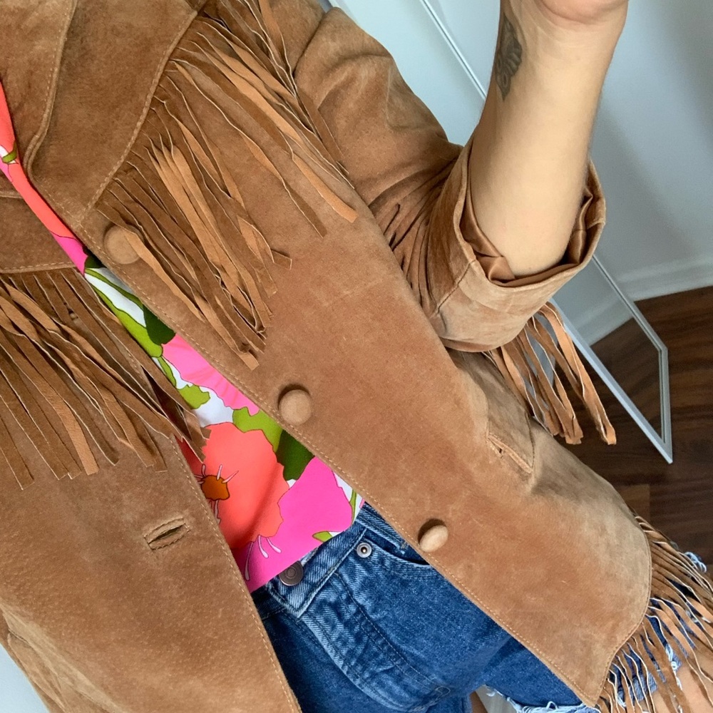 SOLD 70s fringe jacket